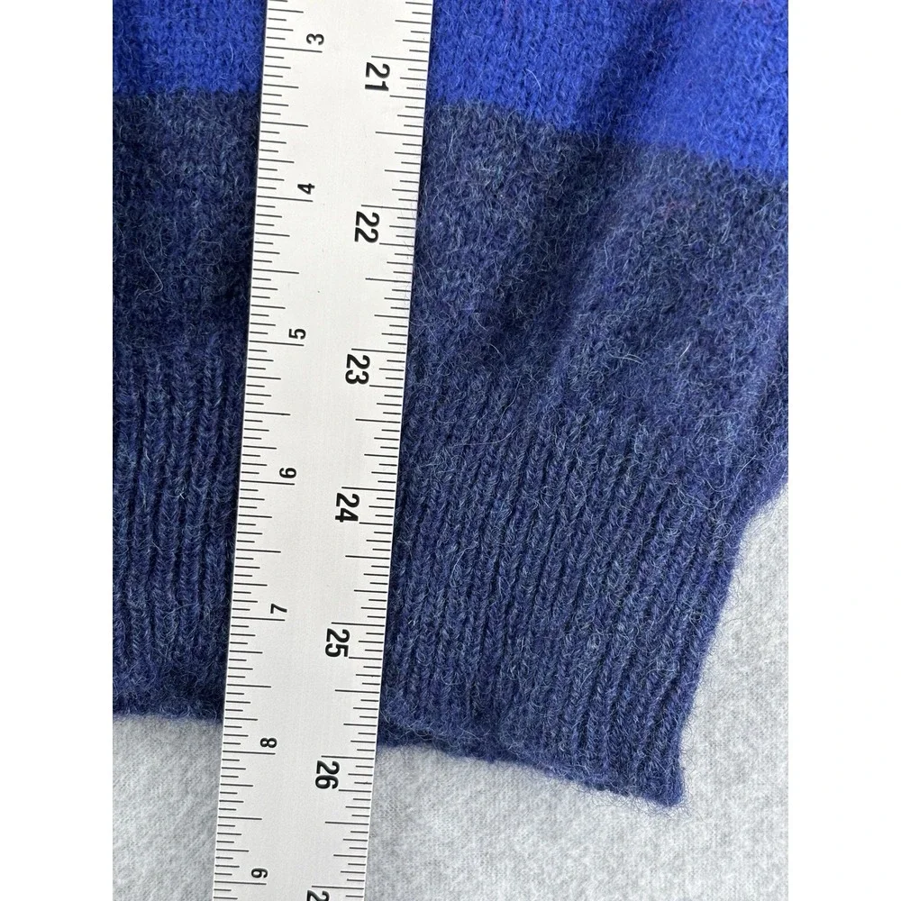 Brooks Brothers Shetland Wool Striped Polo Sweater Men's M Vintage